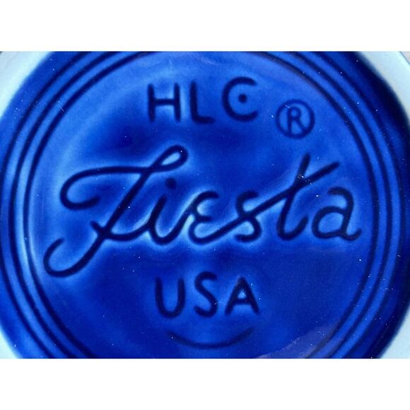 3‎ Pieces of Fiesta Ware Cobalt Blue- Bowl,  Plate And Mug - Picture 7 of 7